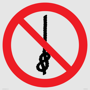 P030 Prohibition: Do not tie knots in rope